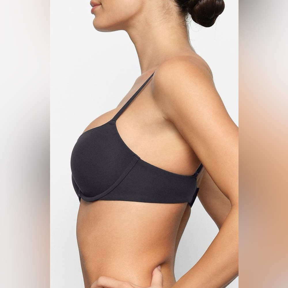 Skims Fits Everybody Push-Up Demi Bra, Onyx, 36DD underwire NWT - Picture 5 of 9